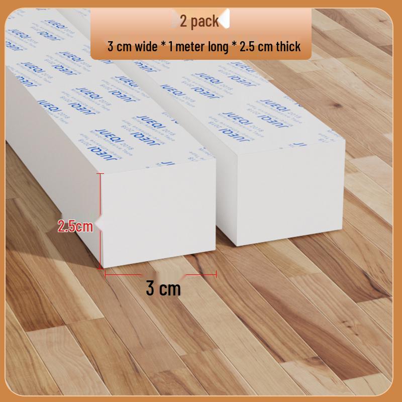 Samoprzylepny biały pasek z gumy piankowej: Uszczelka do drzwi i okien, amortyzująca, dźwiękoszczelna, podkładka antykolizyjna do urządzeń mechanicznych.