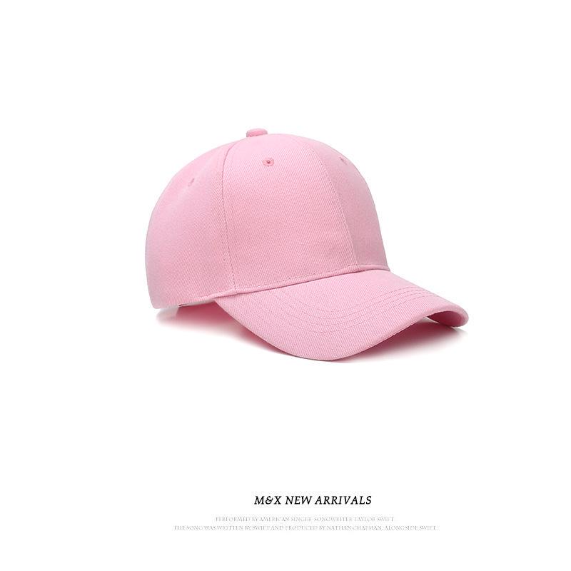 Unisex Custom Logo Solid Color Baseball Cap - Spring/Autumn Casual Korean Style for Large Head.