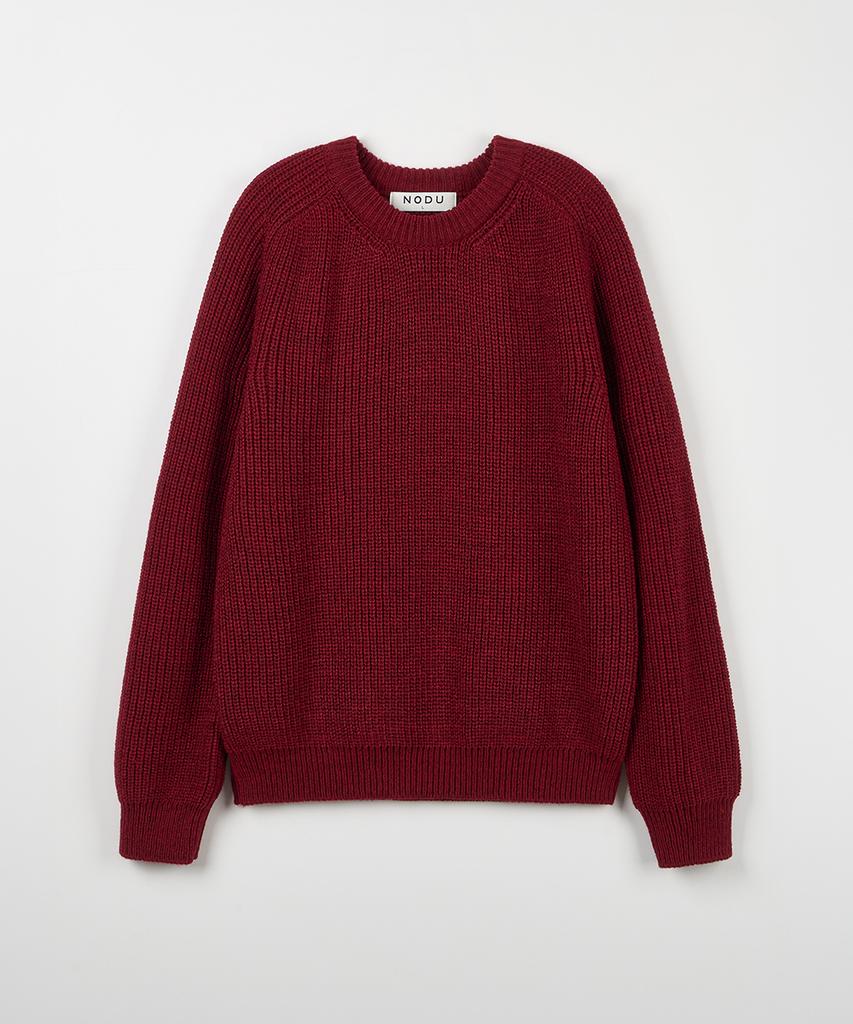 NODU Saddle Hazzi Essential Raglan Knit [Red]