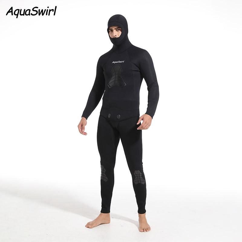 5mm Split Diving Suit Thickened Two-piece Men s Warm Cold Waterproof Fish Hunting Outdoor Surfing XXL