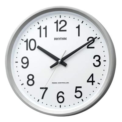 Wall Clock Radio Clock Office Type Silver Fit Wave Spacey M24 4MYA24SR19 32x5.1cm