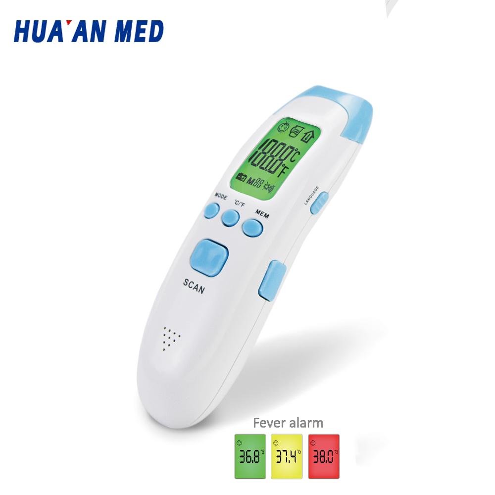 HUAAN MED 3 in 1Talking Body Temperature Baby Clinical Medical Digital Non Contact Infrared Forehead Thermometer ABS