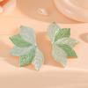 Summer new small fresh metal earrings flower leaves creative women's stud earrings vacation style light luxury earrings