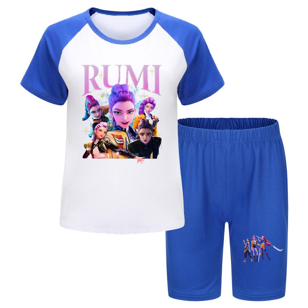 Kpop Demon Hunters Children Summer Athletic Set With Cotton Fabric For Active Kids