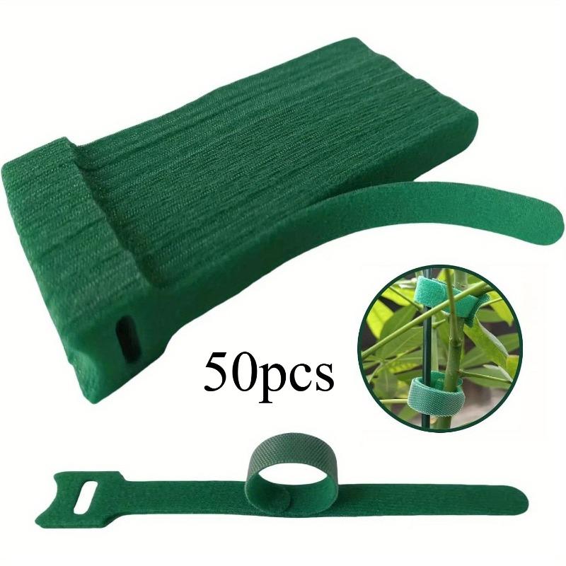 10/50/100/200pcs Reusable Adjustable Non-Slip Nylon Plant Ties with Hook and Loop Fasteners, Ideal for Gardening Applications