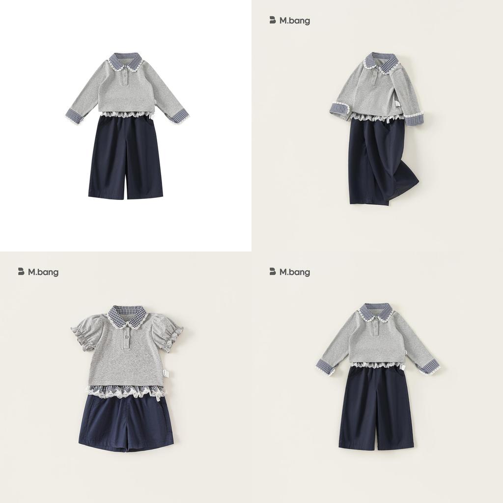 Girl Spring Dress Up Kids Cotton Long Sleeve Suit With Lace Trim For Ages 3 To 8