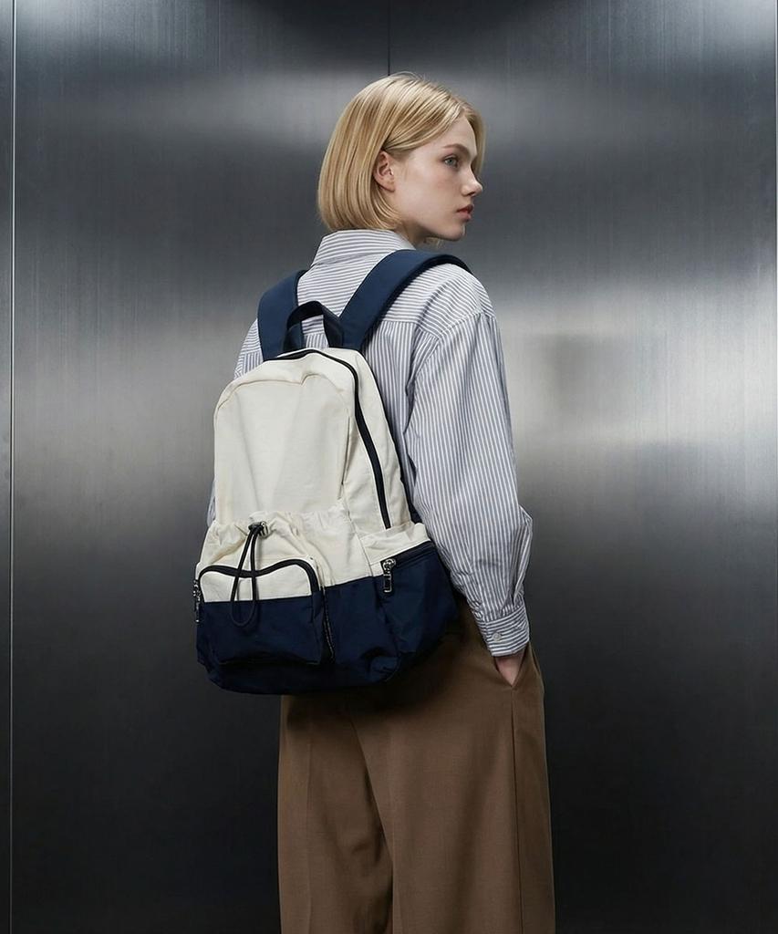 Lodinatt Two-Tone String Backpack