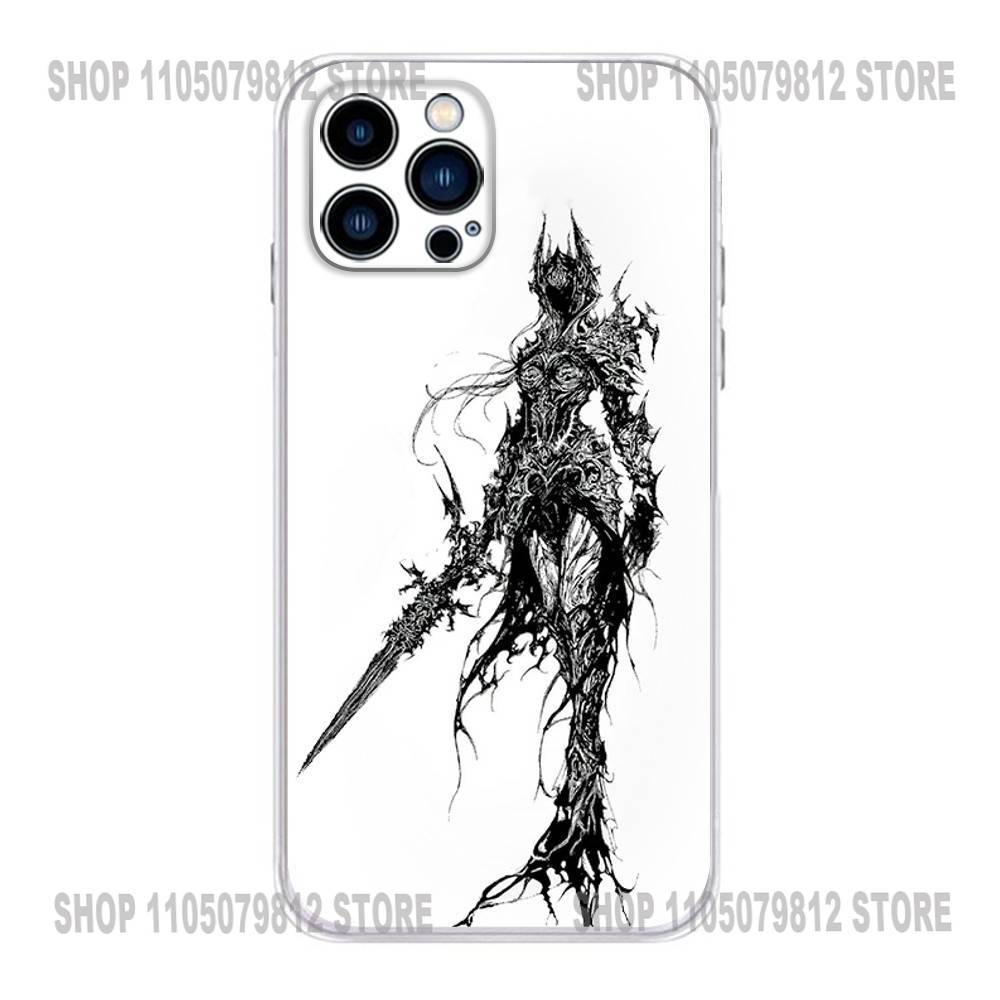 Gothic Cyber Sigil Cross Phone Case For iPhone 17 16,15,14,13,12,11 Plus,Pro,Max,XR,Plus,E,Mini Transparent Soft Cover