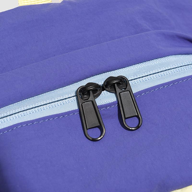 Colorblock Sport Backpack with Front Bungee Cord Buckle Strap Casual Lightweight Daypack for Outdoor Travel