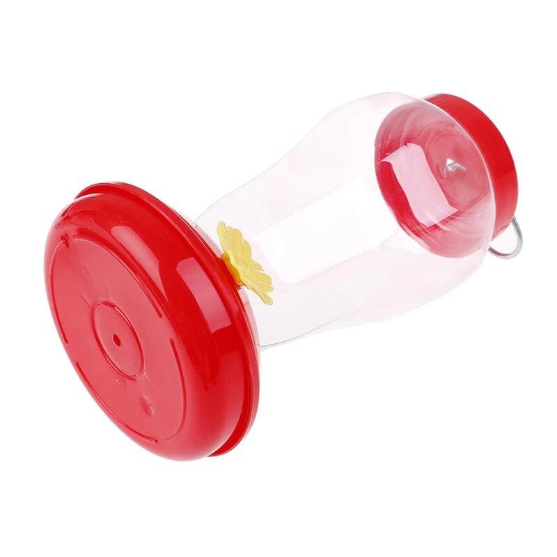New 480ML Plastics Bird Water Feeder Bottle Hanging Hummingbird Feeder Garden Outdoor Plastic Flower Iron Hook Pet Bird Supplies