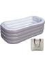 MILAAM Portable Bathtub for Cold Ice and Pool Includes Storage Bag Pump Not "AIR BATH" Sauna, Bath, Bath, Use. Spacious, Foldable, (Air Included).