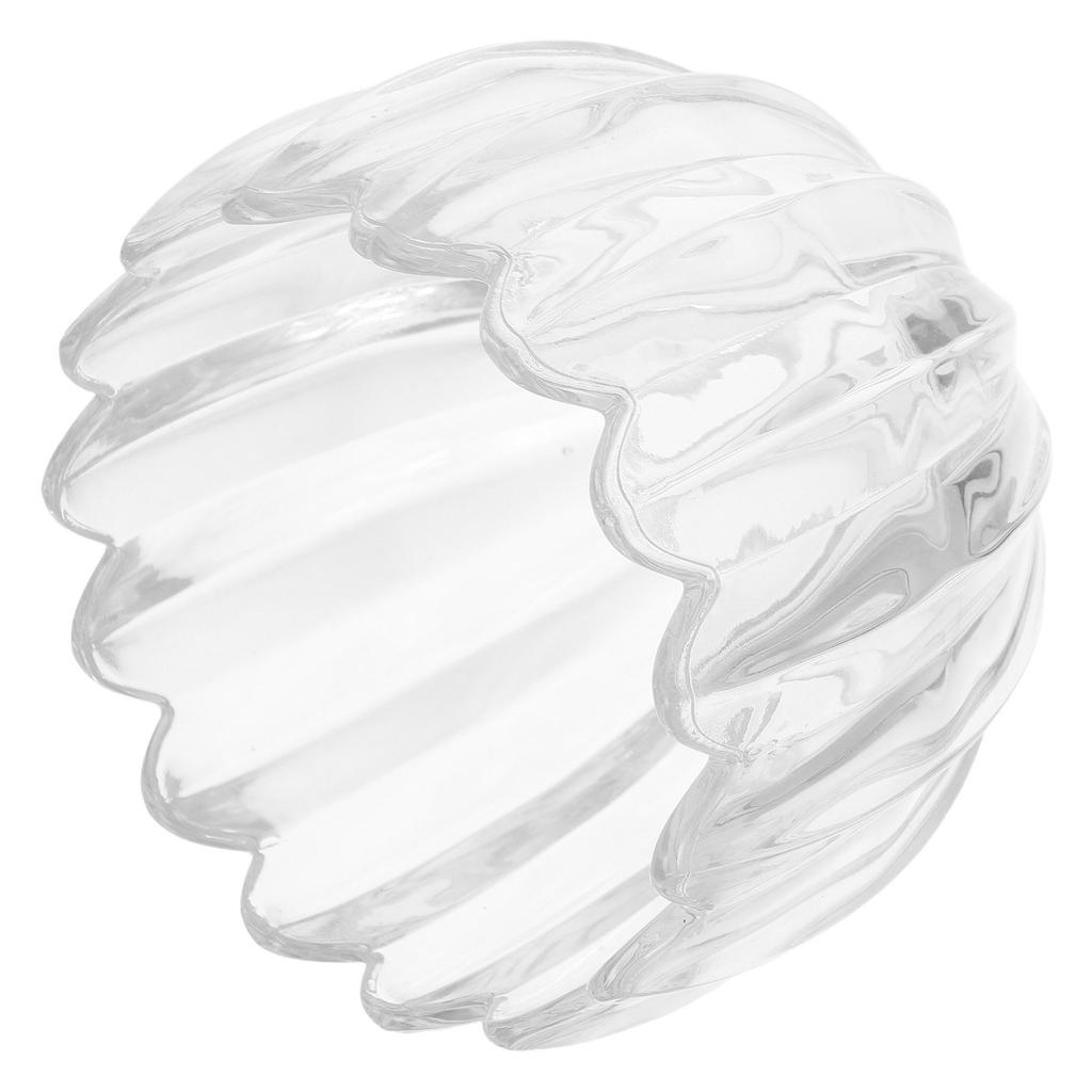 Clear Glass Pumpkin Lamp Shade Handcrafted Decorative Pendant Light Fixture Cover for Bedroom Living Room Study Rustic Farmhouse