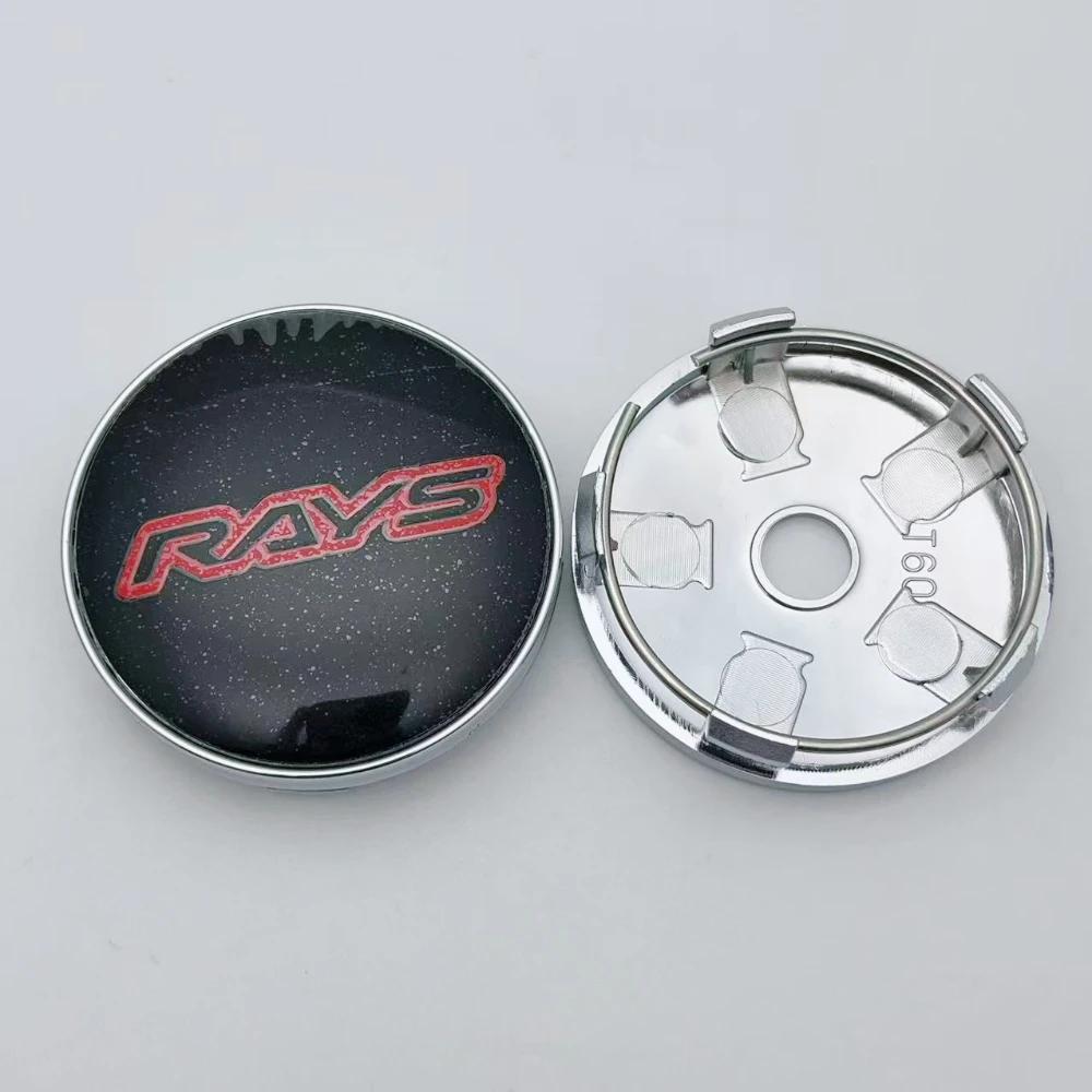 4pcs 60MM 56MM Car Wheel Center Caps With Rays Logo Emblem Badge Wheel Hub Hubcaps Auto Rim Centre Dust Cover Car Accessories