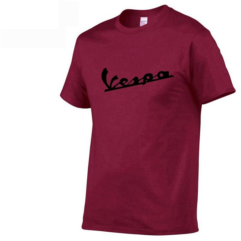 Shirt 2017 Men Funny Vespa Tshirt 100 Cotton Summer Short Sleeve Round