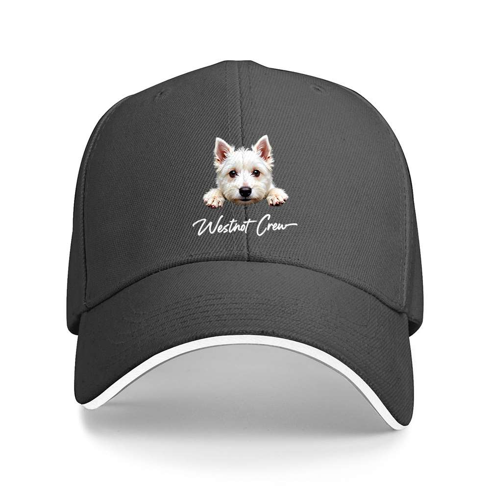 

Westie Crew West Highland Terrier Dog Baseball Cap Polyester Adjustable Casual Outdoor Gift Hat One Size