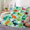 Cartoon Dinosaur Throw Blanket Soft Flannel Blanket for Chair Travelling Camping Kids Adults Bed Couch Cover Winter Queen King