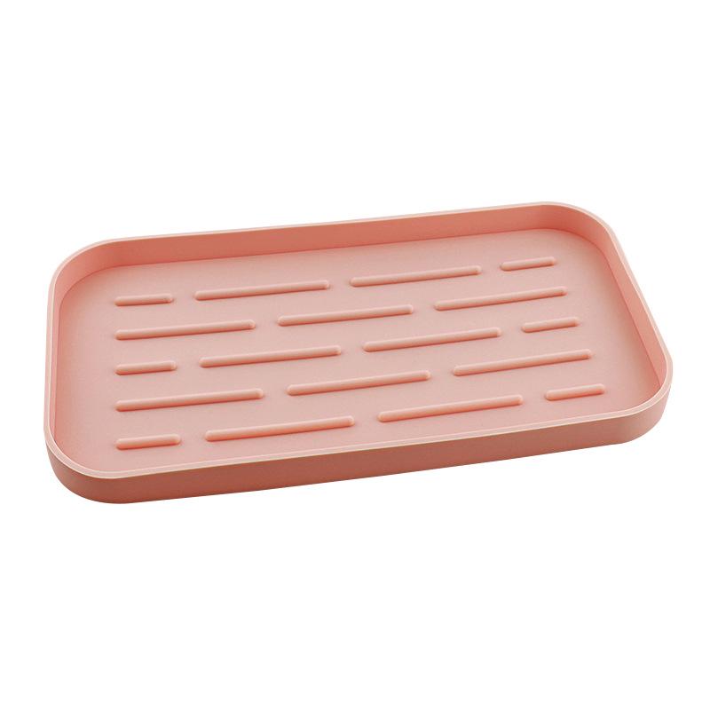 Silicone Nordic Square Draining Mat - Thick, Minimalist Kitchen Water Storage Mat for Cutlery & Cups