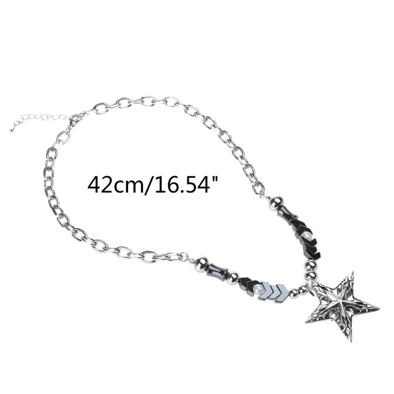 Star Pendant Clavicle Necklace Preal-Decor Stylish Chic Necklace Boho Chunky Chain Jewelry Choker Necklace Perfect Gifts