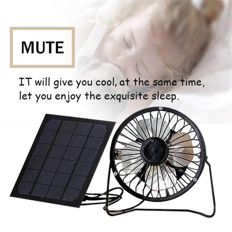 Přenosný mini solární ventilátor Skládací lehký ventilátor Chladicí ventilátor pro skleníky pro domácí mazlíčky a psy pro kuře