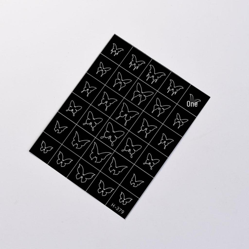 Dual-Use Ballet Ribbon & Bow Ombre Nail Stickers Template