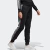 Adidas Originals Side Logo Print Casual Knit Retro Sport Splicing Knit Pants Women Pants Black FI7114