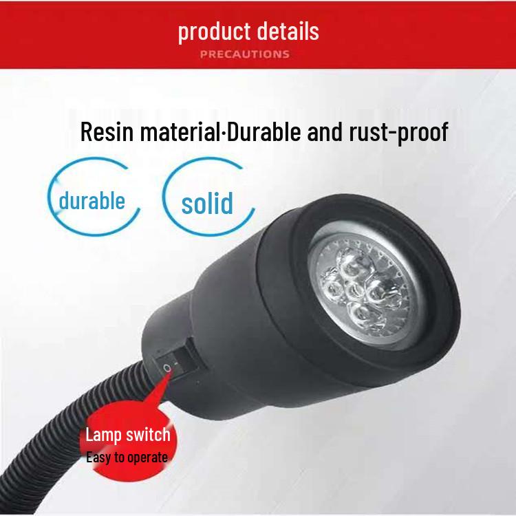 LED Machine Tool Work Light - Flexible Arm with Strong Magnetic Base