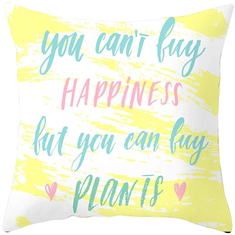 Tropical Style Fruit Cactus Printed Pillow Case Home Decor for Sofa Office Polyester Throw Pillow Cover Decorative Cushion Cover