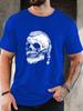 Unisex Black Crew Neck Tee Viking Beard Braid Skull Sketch Retro Gothic Graphic Soft Cotton Casual Male Short Sleeve Tops