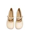 With skirt single shoes women's spring and summer versatile retro round head shallow mouth Mary Jane shoes tide