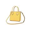 Michael Kors MK Mercer Solid Logo Pendant Litchi Texture Zipper Closure Leather Tote Bag Women Tote Yellow 35S1GM9M2L-DAFFODIL