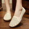Summer Soft Sole Non-Slip Shoes for Middle-aged & Elderly Women, Korean Style Breathable Hollow Design.