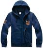 Attack on Titan Wings of Freedom Cosplay Costume Navy Blue with Gold Basement and Necklace (Size L, Wings) - 3-Piece Set Hoodie, Key,