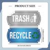6 Pieces Trash and Recycle Stickers Decal Portable Self Paste Sorting Stickers, Recycling Bin Labels