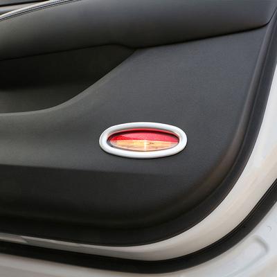 ABS Chrome Car Inner Front Door Side Light Cover Trim Car Decor Product Sticker for Renault Koleos Samsung QM6 2016 - 2025