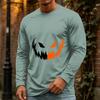Men's Halloween Casual Long Sleeve Neck Shirt