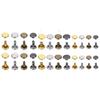 Double Sided Rivet Set Metal Studs Binding Studs Screws Assortment with Hole Punch Tool 4 Color
