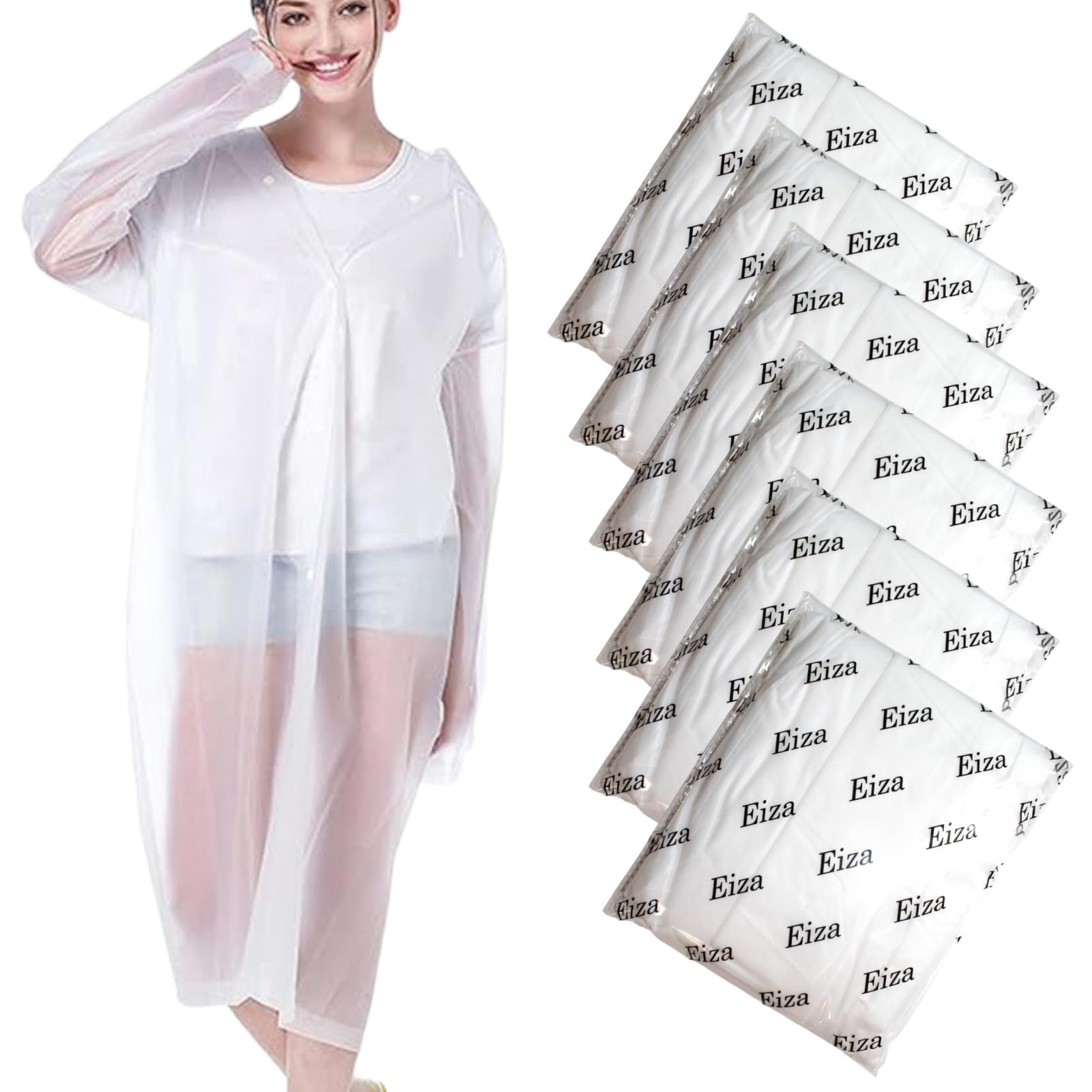 

Одноразовый длинный дождевик из ЭВА e603 [Eiza], плащ, пончо, снаряжение, дождевик, для поездок на работу, портативный, (6, Белый, Полупрозрачный)