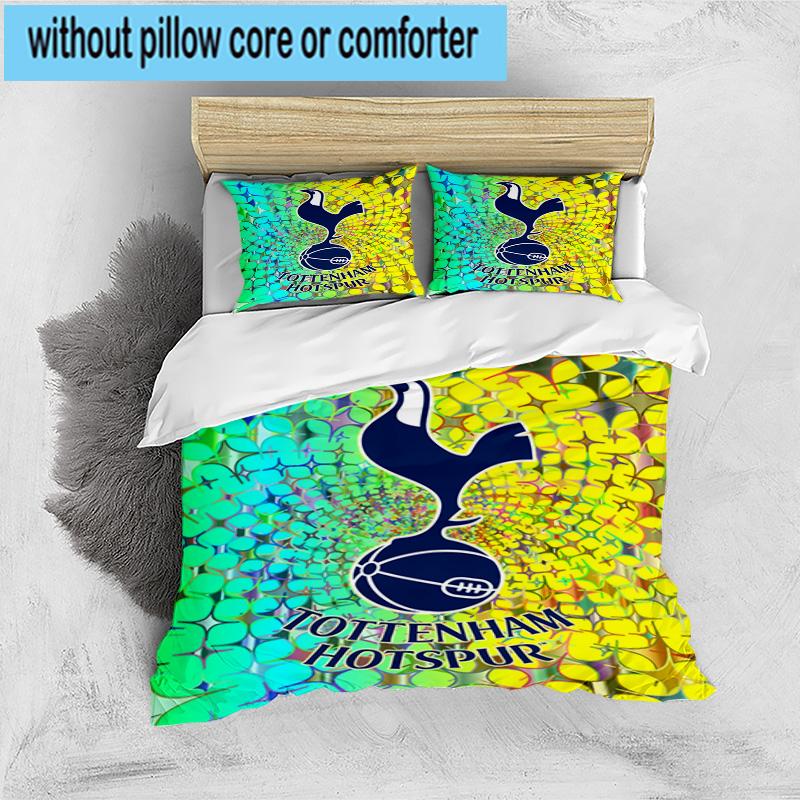3pcs Tottenham Hotspur F.C Design Printed Bedding Set Duvet Cover Closure Includes 1 Duvet Cover & 2 Pillowcases Bedding Sets Home Decor Gifts