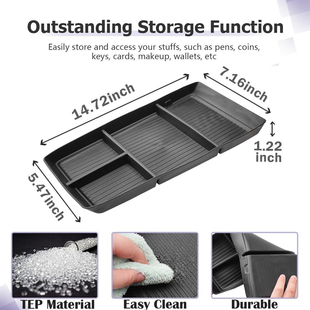 For Chevrolet Equinox (LT/ACTIV/RS) 2025 Center Console Organizer Tray Armrest Box Storage Interior Car Storage Tray Accessories