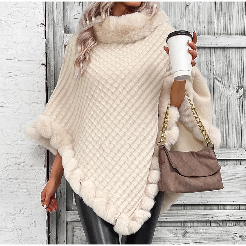 Autumn Winter Blanket Wrap Poncho Women Sweaters Shawl Cashmere Capes National Pullovers Windbreak Thick Cloak