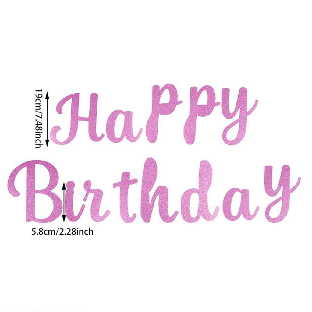 Creative Birthday Flag Happy Birthday Party Decor Kids Adults Hanging Banner Photo Backdrop Wedding Decoration
