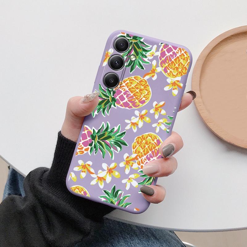 

М’який силіконовий чохол Cute Fruits для Xiaomi Redmi Note 13 Pro 13C Poco C65 Samsung A35 A55 M35 Huawei Honor 200 iPhone Camera Protective Shockproof Cover iPhone 15 Plus