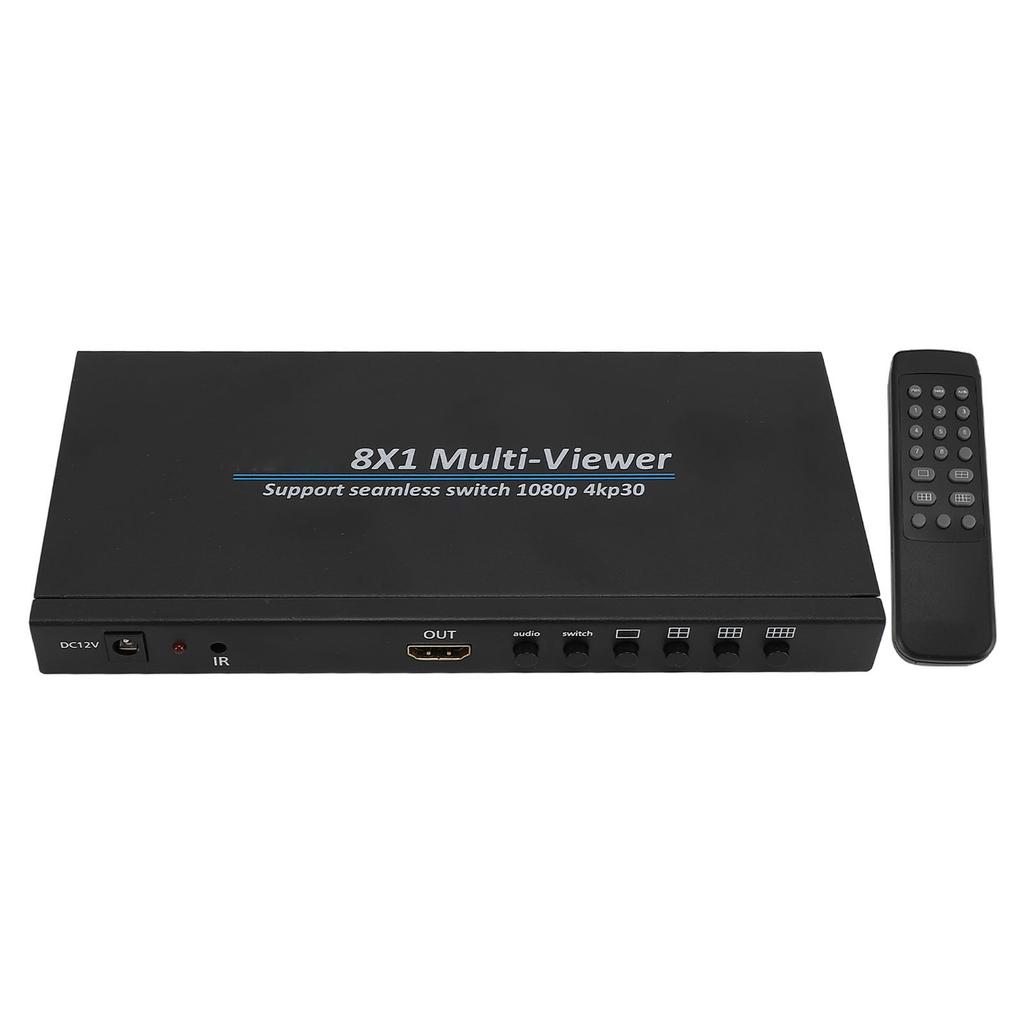 Commutateur multiviewer 8x1 4K Interface multimédia haute définition 8 entrées 1 sortie 30 Hz 6 modes d'affichage Multi Viewer
