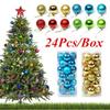 24Pcs Christmas Balls Creative Party Colorful Rainbow Xmas Tree Ornaments Wedding Decoration Fantastic Atmosphere Home Festival Decoration