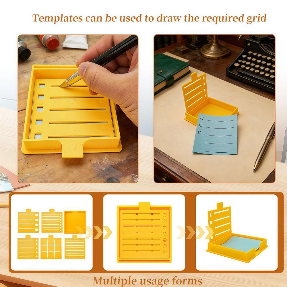 Reusable Sticky Note Stencil and Holder Plastic Note Template Holder Planner Organization