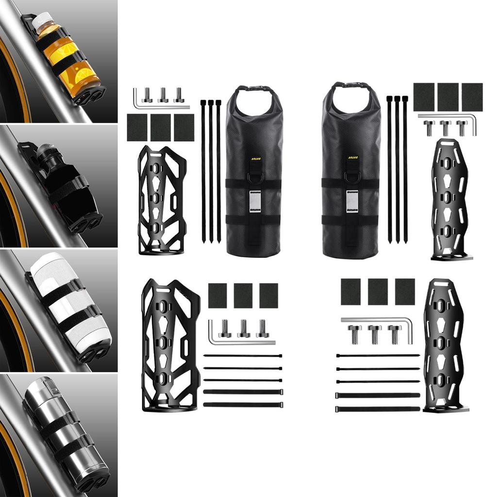 Bike Bag Holder Screw or Cable Ties Mounted Bracket Black Water Bottle Holder for Frame Front Fork Rear Fork Bicycle Accessories
