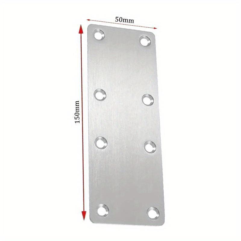 10pcs Flat Mending Plate Stainless Steel Flat Bracket Metal Straight Brace Repair Joining Fixing Bracket Wood Bracket Connector