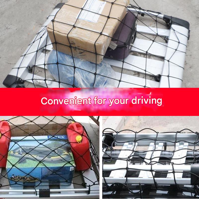Universal Car Storage Net: Roof Fixing Mesh, Trunk Organizer, Vehicle Cargo Bag, Multipurpose
