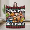 Marcus The Worm Ugly Christmas Plush Blanket Italian Brainrot Funny Throw Blankets for Home 150*125cm Ultra-Soft