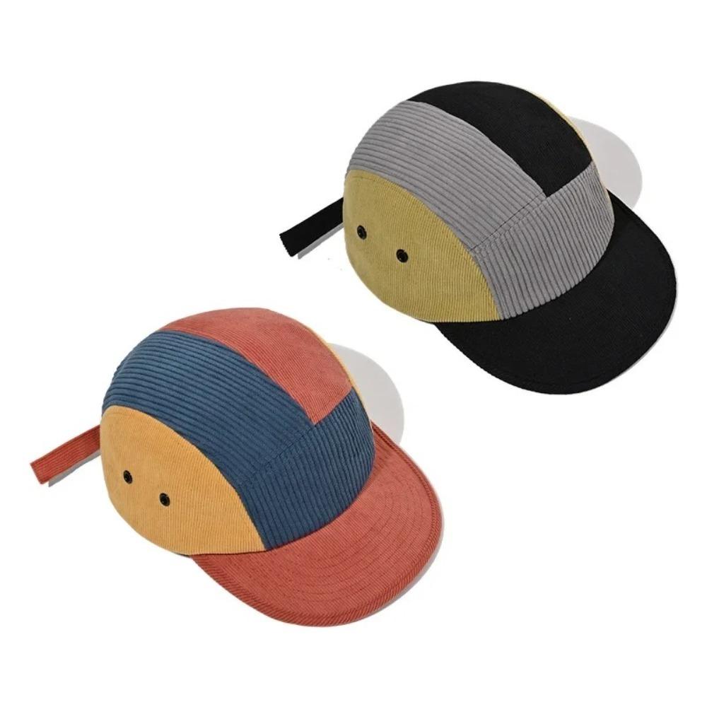 New Color Matching Corduroy Vintage Couple Baseball Cap Soft Top Unisex for Men Women Outdoor Fall Winter Warm Fashion Hat